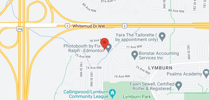 map of 7623 189 ST NW